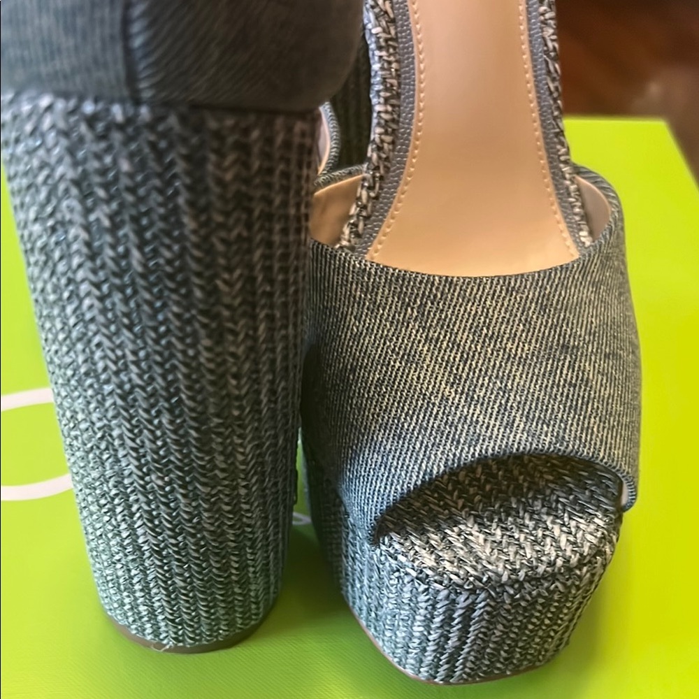 Stylish Denim Platform Heels